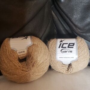 NEW Ice yarns metallic lurex golden yarn 2sk @50 grs KNIT CROCHET